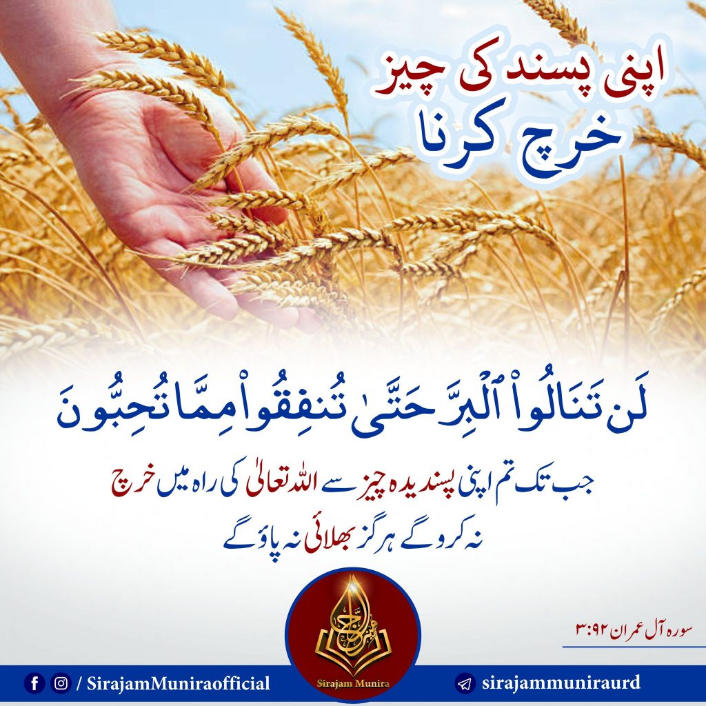 اپنی پسند کی چیز خرچ کرنا